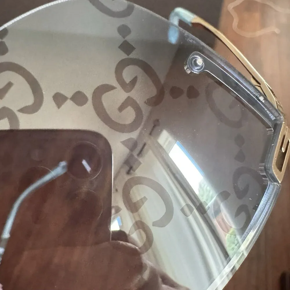 GUCCI GG Monogram Mirror Shield Sunglasses